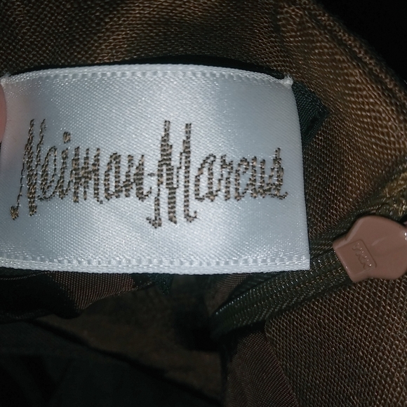 Gillian for Neiman-Marcus 14 Linen Halter Midi Shift Dress in Caramel - Picture 9 of 10